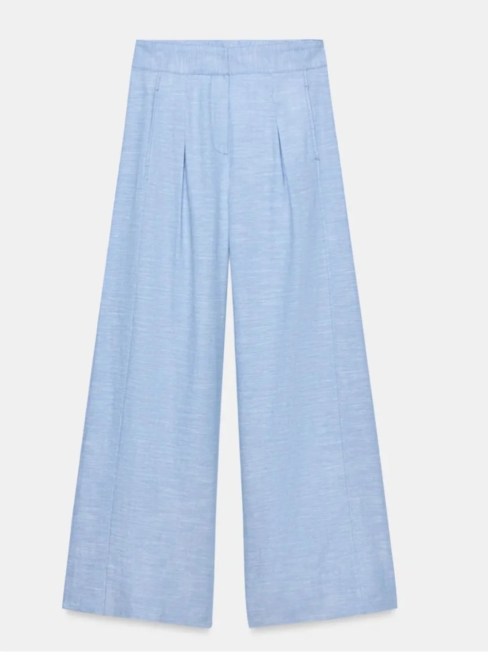 NWT Zara WIDE-LEG LINEN PANTS SIZE S